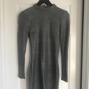 Topshop fitted metallic dress